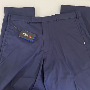 RLX Ralph Lauren Tailored Fit Lightweight Golf Pants Navy Blue 36x32 Stretch NEW